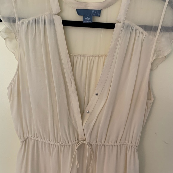 Anthropologie cream flowy dress - Picture 5 of 7